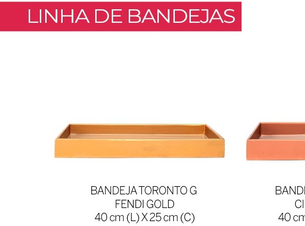 Bandeja Toronto Fendi Gold — Vintage & Cool locação